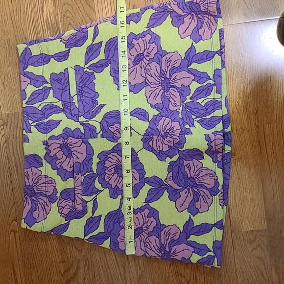 Zara Women's Green and Purple Jersey Cropped Top and Mini Skirt (Sz S) - Picture 7 of 9